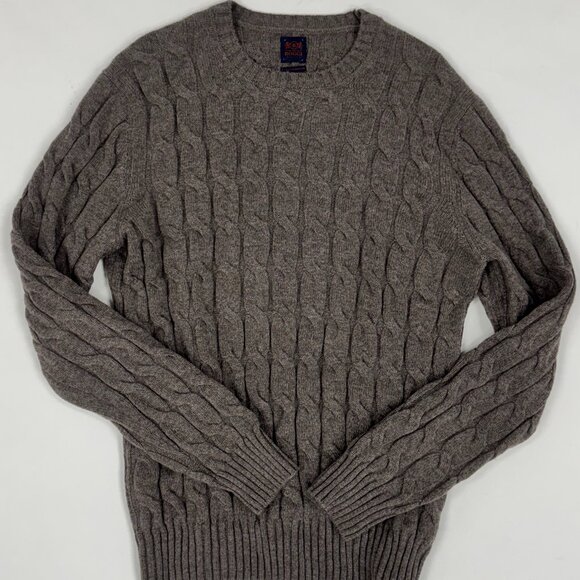 Taupe Cable-Knit Cashmere Sweater - Picture 1 of 6